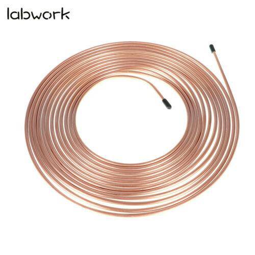 Copper coated Brake Line Tubing Kit 25 ft 3/16" Lab Work Auto 