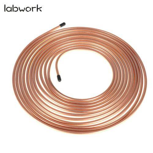 Copper coated Brake Line Tubing Kit 25 ft 3/16" Lab Work Auto 
