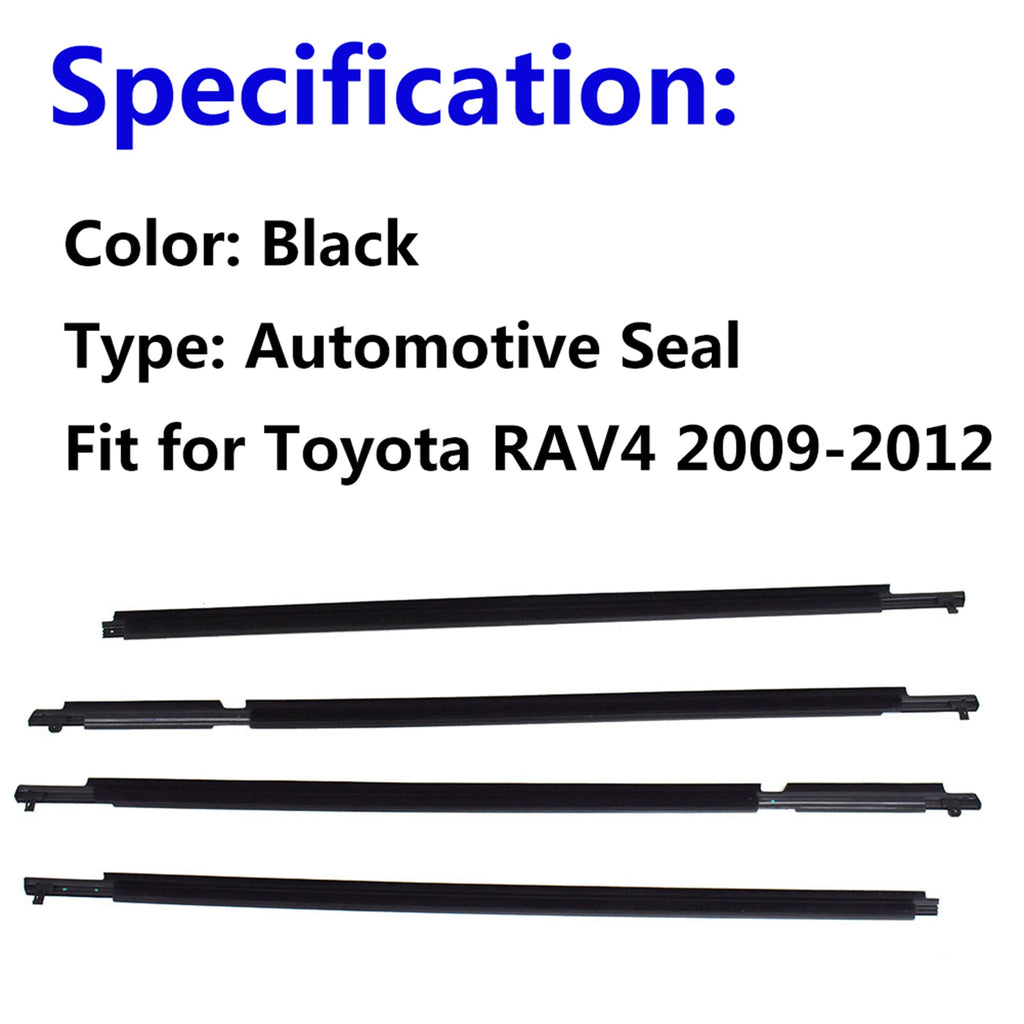 Door Auto Window Trim Moulding Belt Weatherstrip For Toyota RAV4 2009-2012 Lab Work Auto
