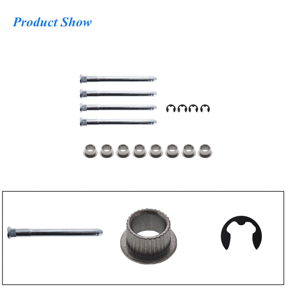 Door Hinge Pins 2 Door 4Pins Bushing Kit for 88-02 Chevy GMC Fullsize Truck SUV Lab Work Auto
