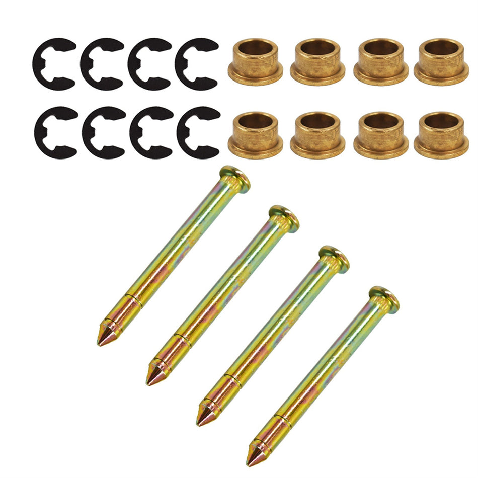 Door Hinge Pins & Pin Bushing Kit For Ford F150 F250 F350 Series Lab Work Auto