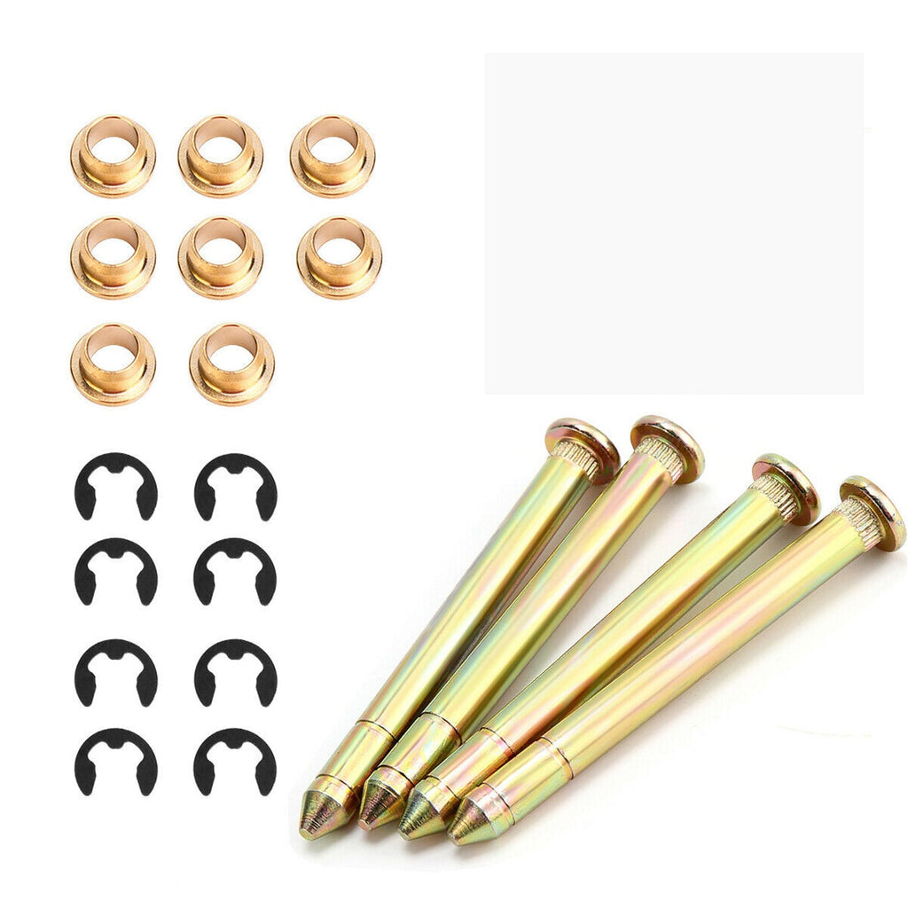 Door Hinge Pins & Pin Bushing Kit For Ford F150 F250 F350 Series Lab Work Auto