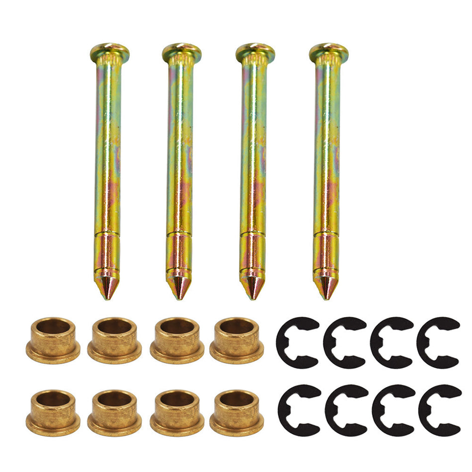 Door Hinge Pins & Pin Bushing Kit For Ford F150 F250 F350 Series Lab Work Auto