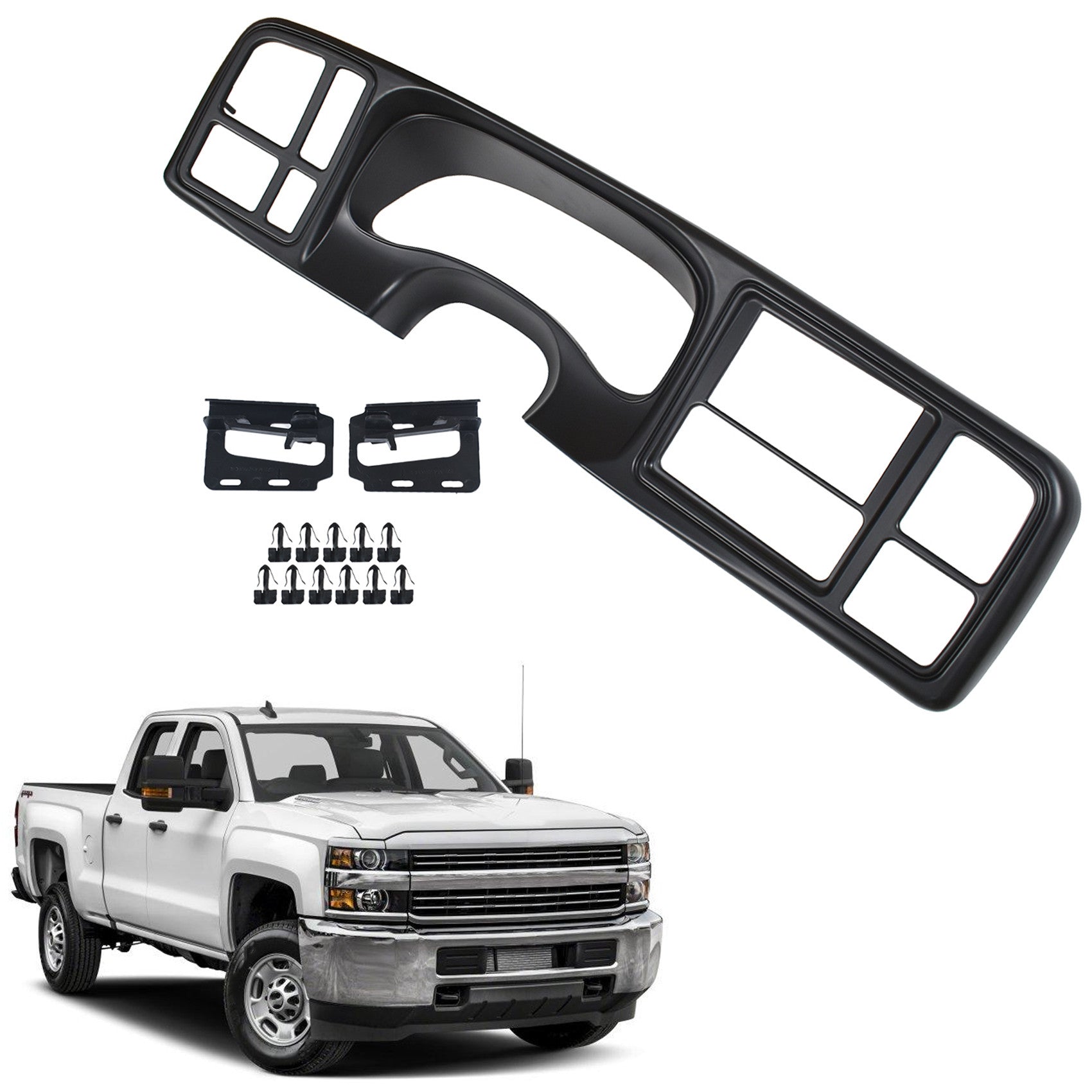 Double DIN Full-Size Truck Dash DP-3002B Fit For 1999-2002 Silverado Sierra + GM Lab Work Auto
