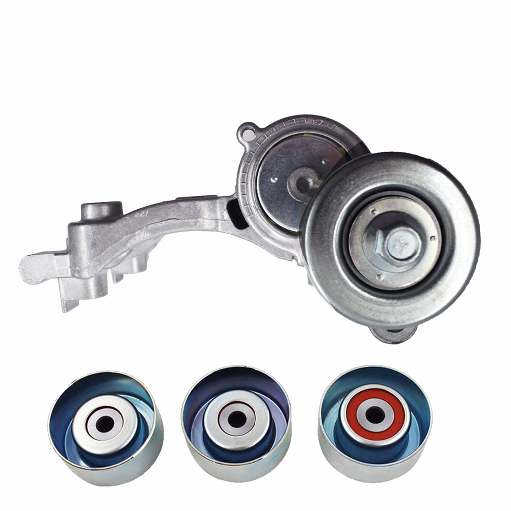 Drive Belt Tensioner & 3 Pulley For Toyota 4runner FJ Cruiser Tacoma Tundra V6 Lab Work Auto