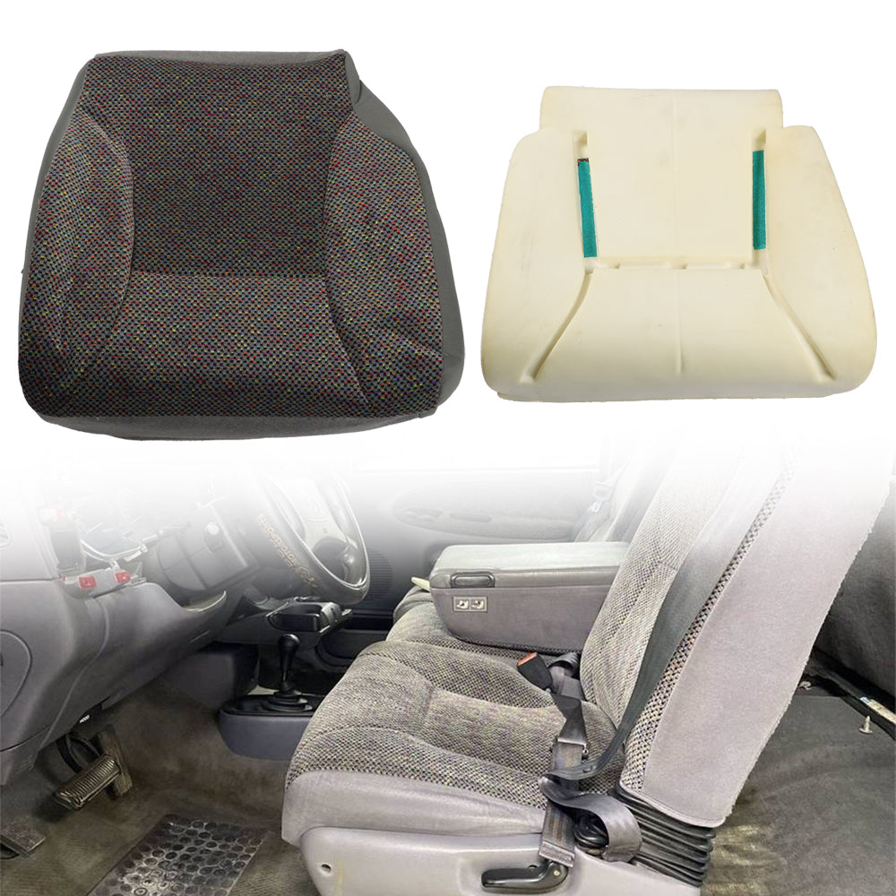 Driver Bottom Seat Cover+Foam Cushion For 1998-01 2002 Dodge Ram 1500 2500 3500 Lab Work Auto