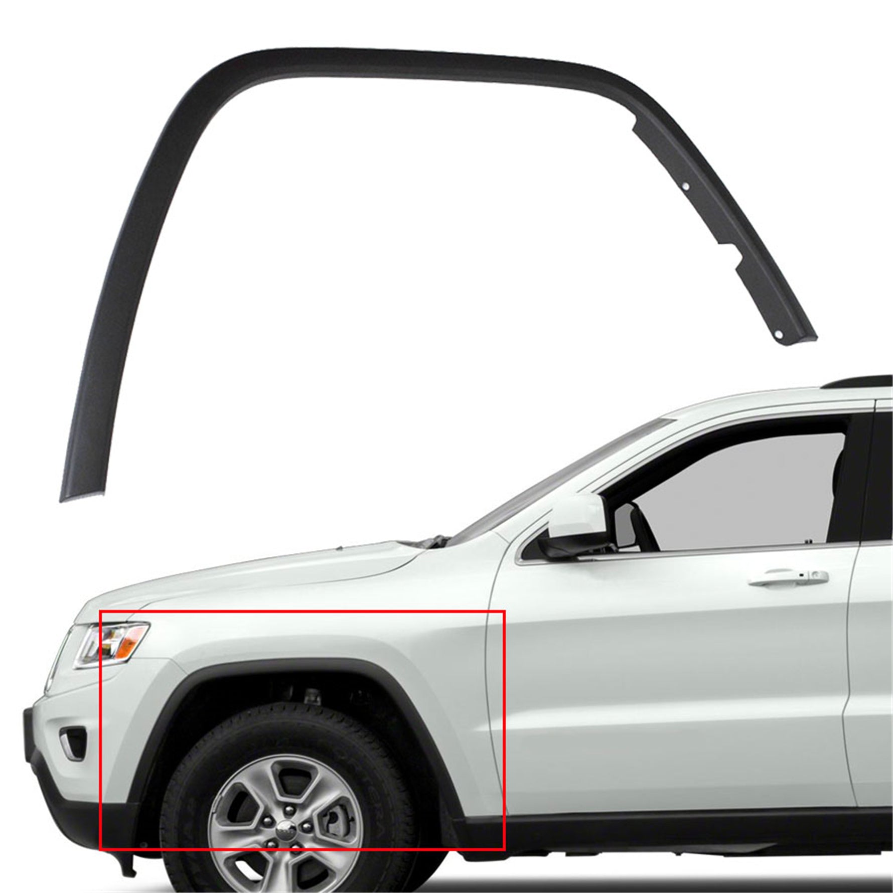 Driver Side Left Front Fender Flare Textured For Jeep Grand Cherokee 2011-2016 Lab Work Auto