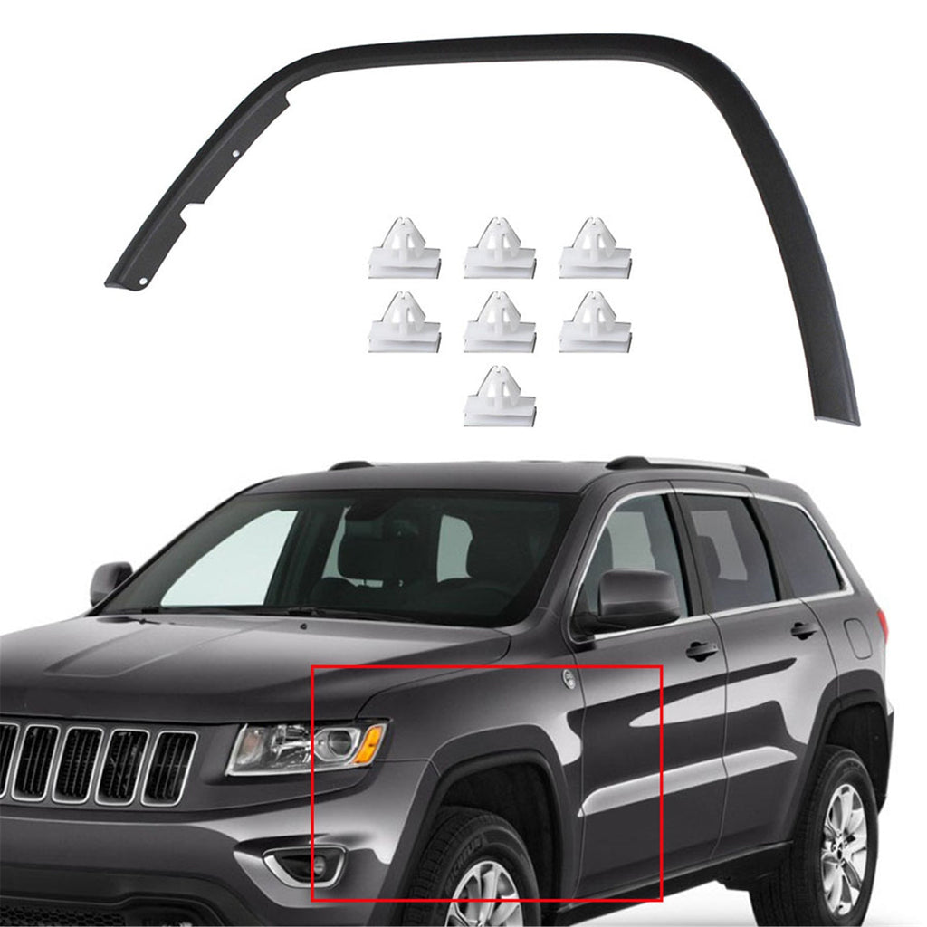 Driver Side Left Front Fender Flare Textured For Jeep Grand Cherokee 2011-2016 Lab Work Auto