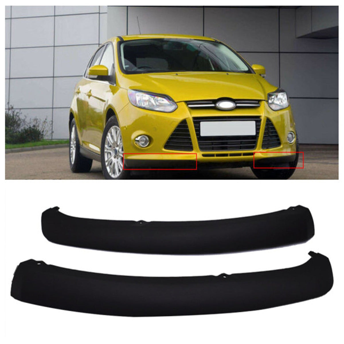 Driver's Side Left Front Bumper Valance Air Deflector fit for 2012-2014 Ford Focus Lab Work Auto