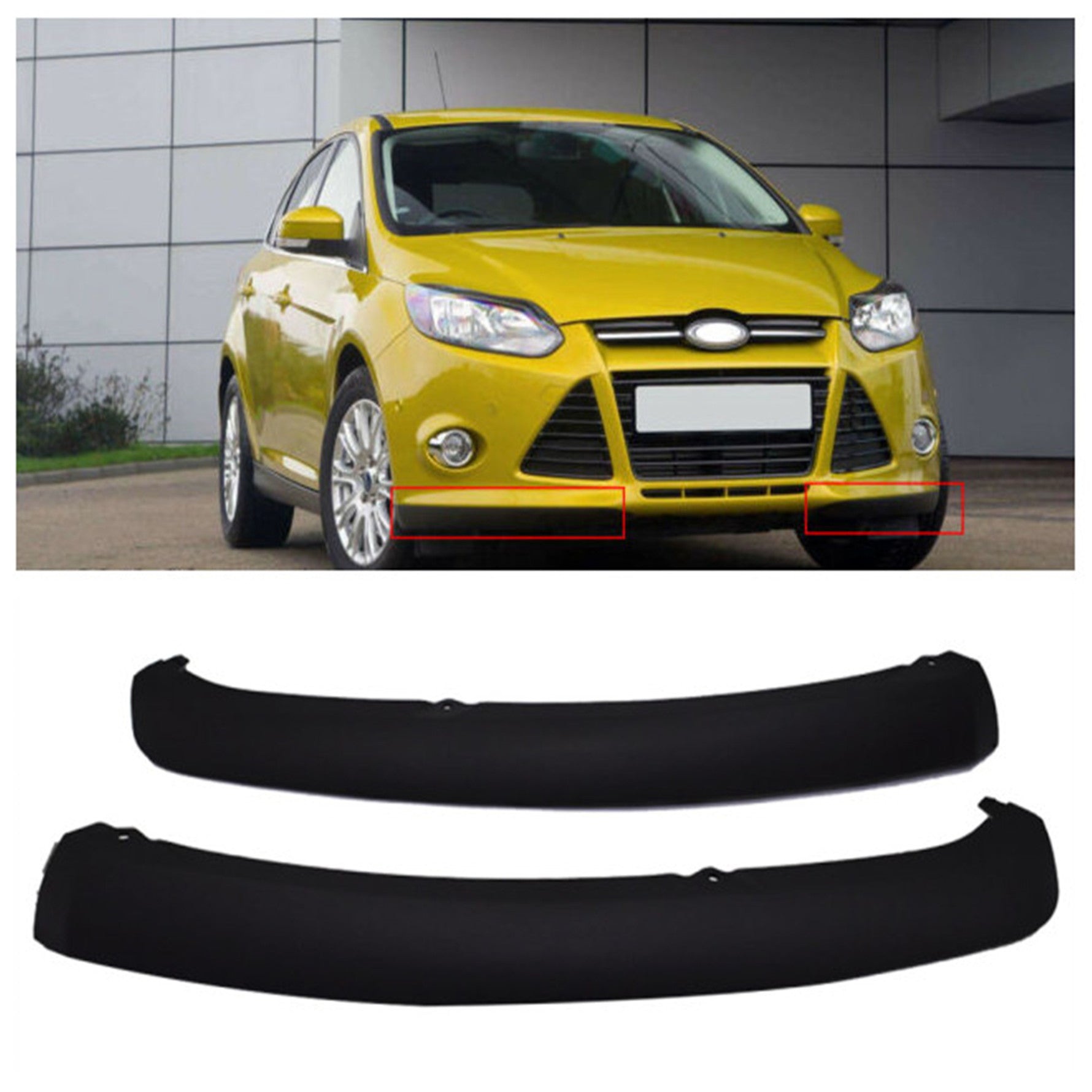 Driver's Side Left Front Bumper Valance Air Deflector fit for 2012-2014 Ford Focus Lab Work Auto