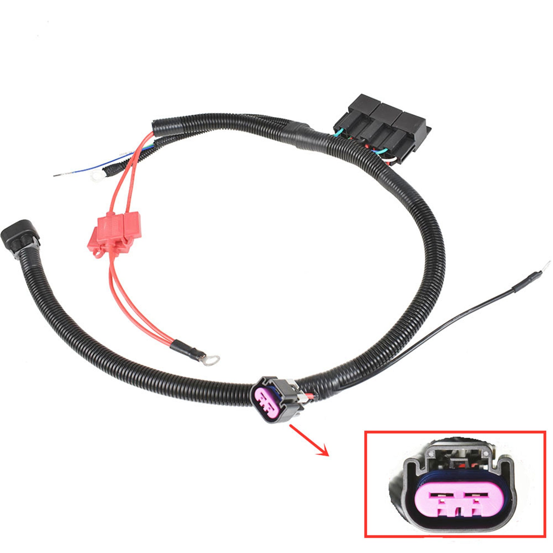 Dual Electric Fan Upgrade Wiring Harness 7L5533A226T For 1999–2006 ECU Control Lab Work Auto