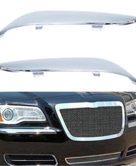 FOR 2011-2014 CHRYSLER 300 FRONT BUMPER MOLDING CHROME TRIM SET=LH & RH