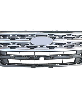 FOR Ford Explorer Limited XLT 2018 2019 Front Upper Grille Grill Silver & Black