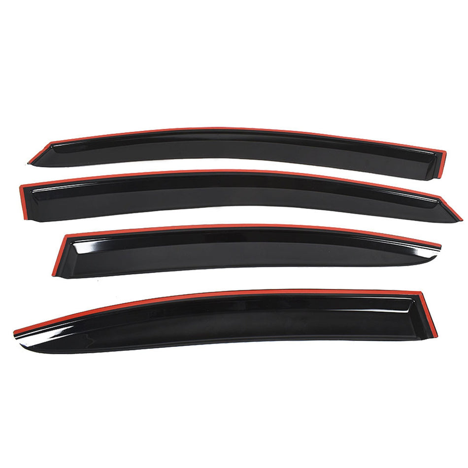 Fit For Subaru WRX STI 2015 2016 2017 2018 Window Visors Vent Deflectors 4Pc Set Lab Work Auto