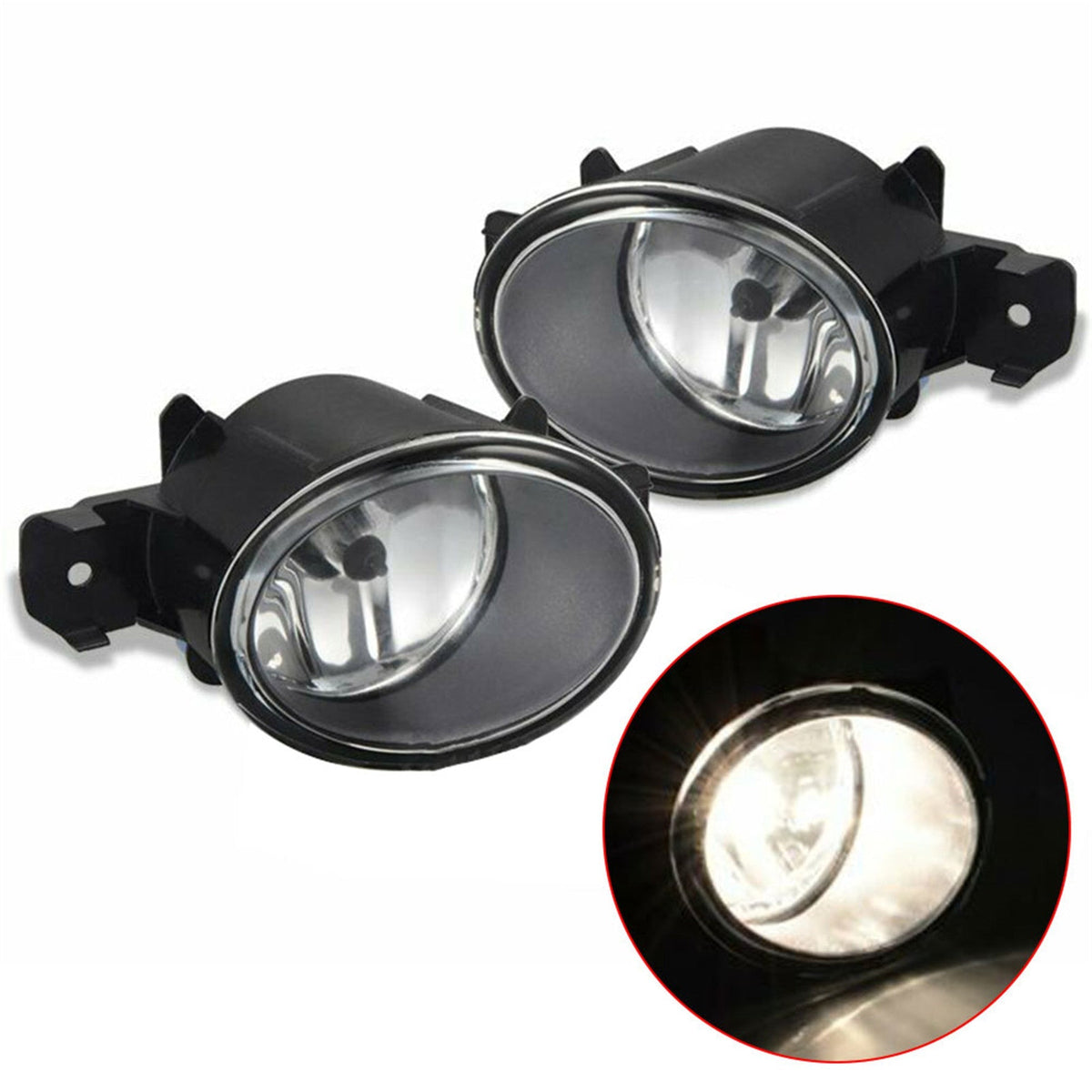 Fog Light Assembly H11 For Nissan Altima Maxima Sentra Infiniti Pair Replacement Lab Work Auto