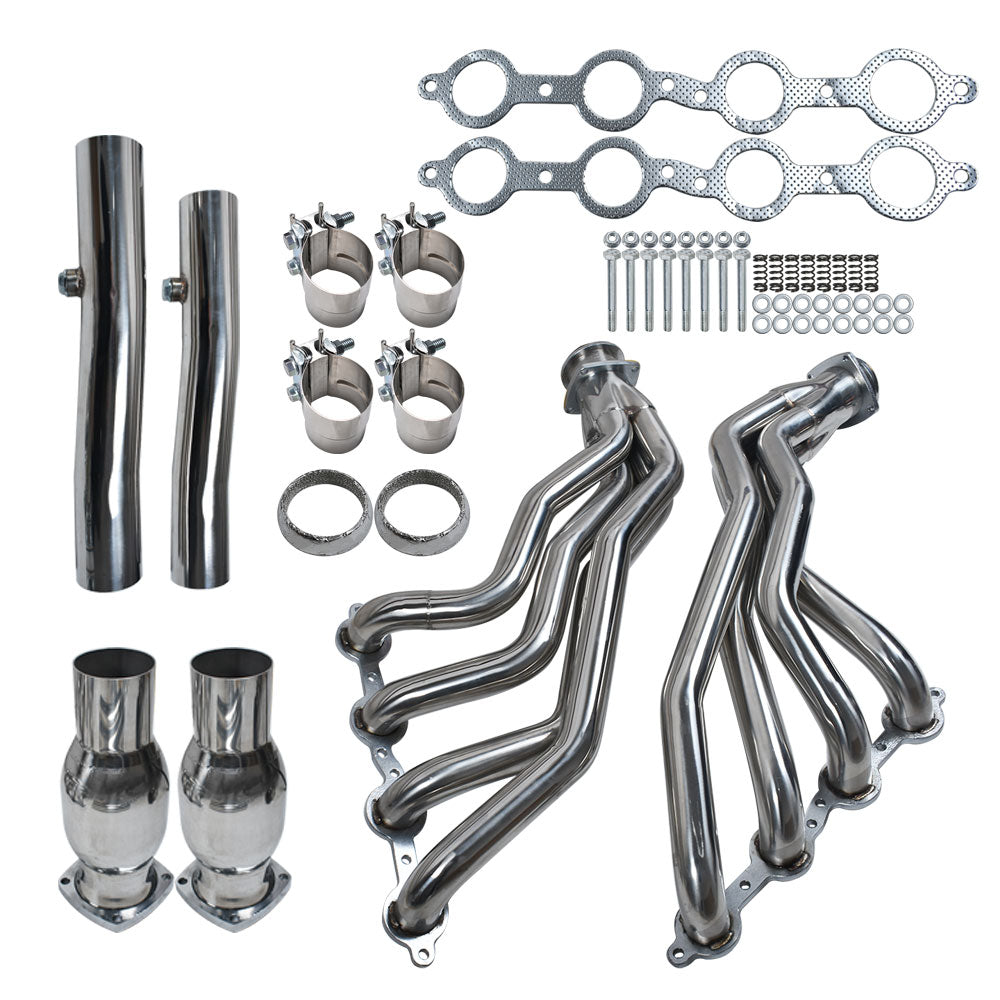 For 05-06 Pontiac GTO LS2 6.0L V8 Long Tube Stainless Header Manifold Exhaust Lab Work Auto