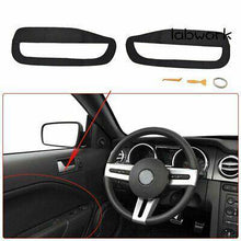 Load image into Gallery viewer, For 05-09 Ford Mustang Leather Door Panel Insert Cards Cover 2pcs Black Lab Work Auto