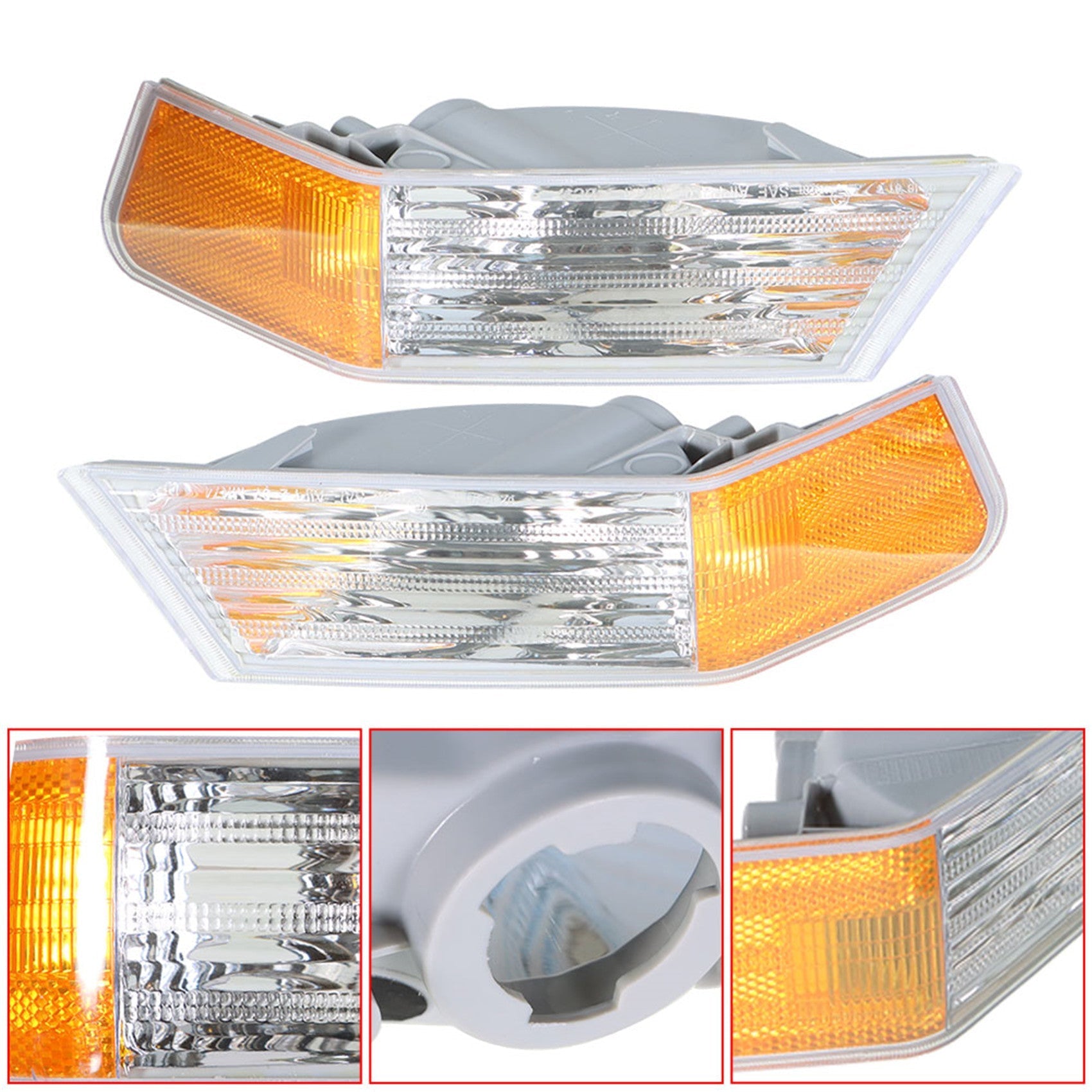 For 07-14 Jeep Patriot Front Left + Right Parking Turn Signal Lights Corner Lamp Lab Work Auto