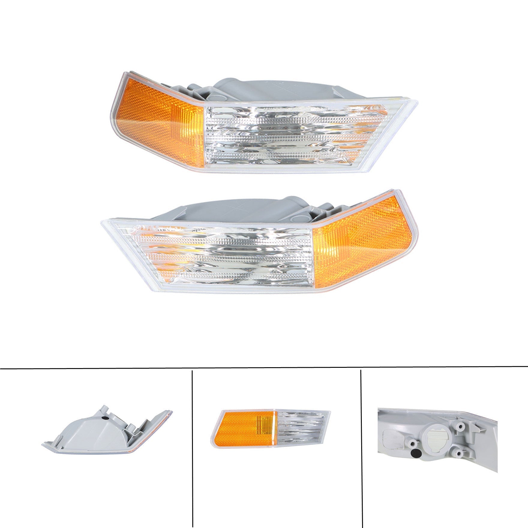 For 07-14 Jeep Patriot Front Left + Right Parking Turn Signal Lights Corner Lamp Lab Work Auto