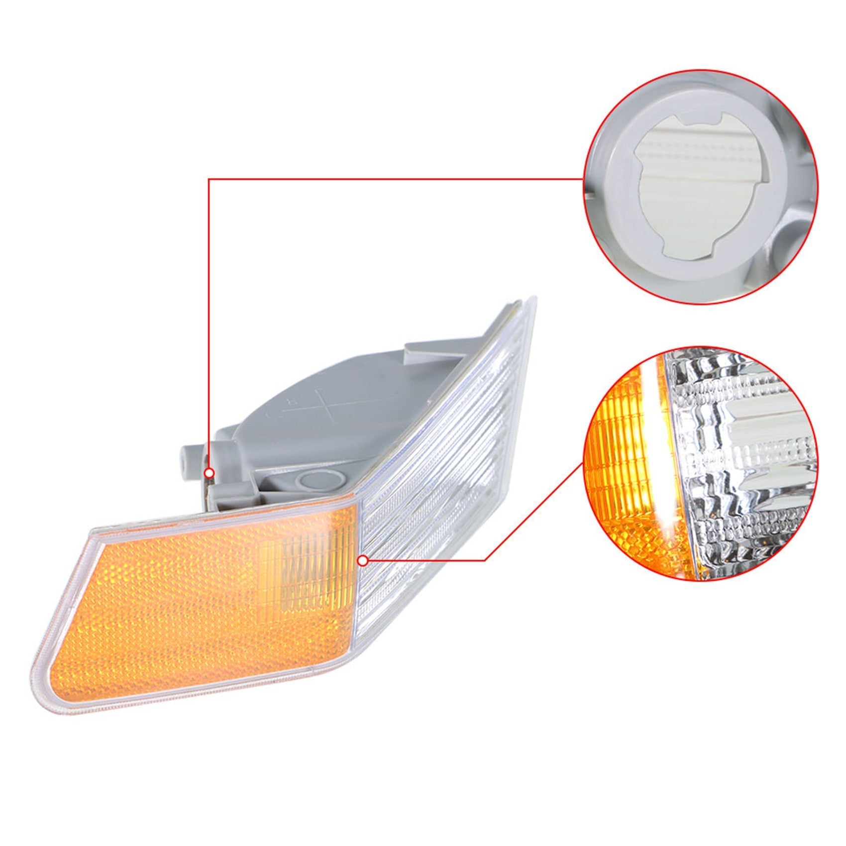 For 07-14 Jeep Patriot Front Left + Right Parking Turn Signal Lights Corner Lamp Lab Work Auto