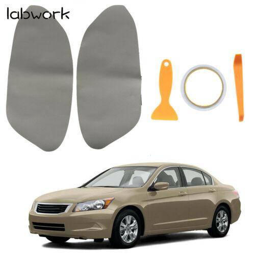 For 08-12 Honda Accord Sedan Door Panels Synthetic Gray Leather Armrest Cover Lab Work Auto