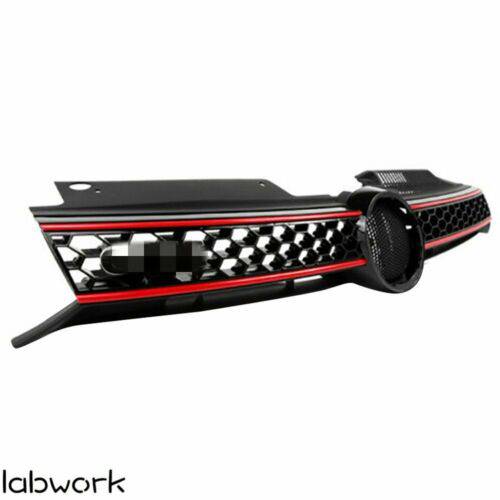 For 10-14 MK6 Golf GTI Jetta Wagen Mesh Grille Conversion Black Red Trim Spot US Lab Work Auto