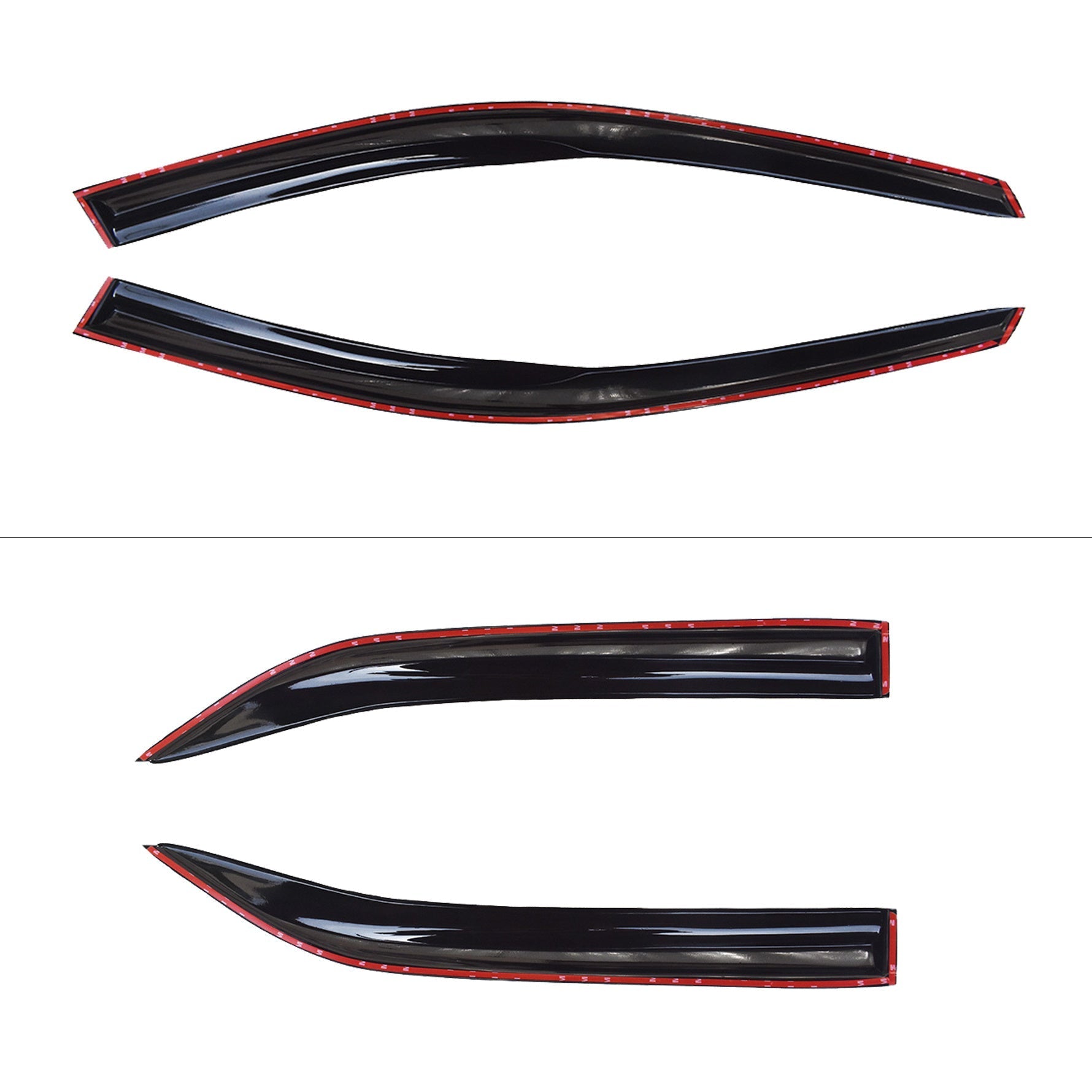 For 14-18 Toyota Corolla Sedan Tape-On Side Window Visors Rain Deflectors US Lab Work Auto