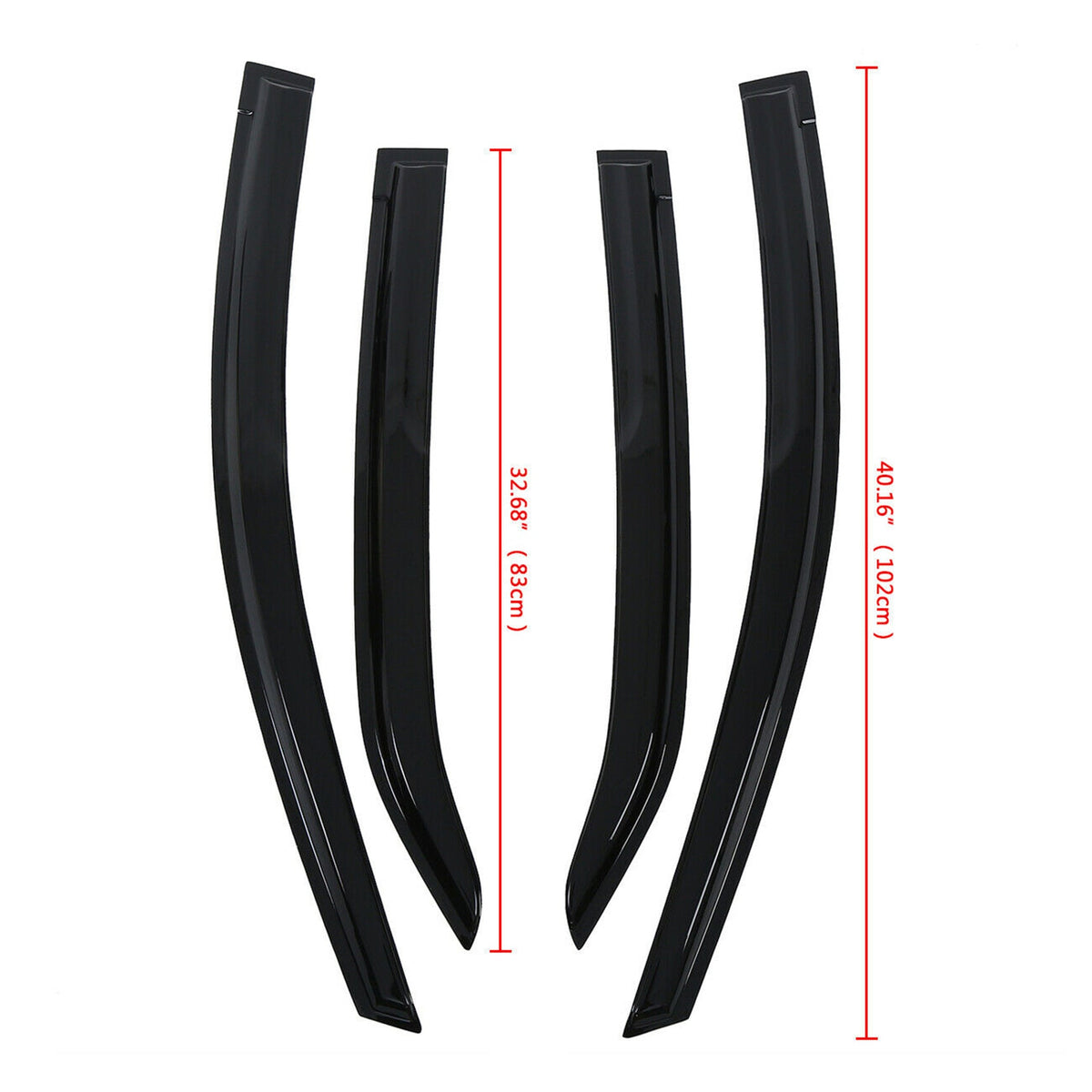 For 14-18 Toyota Corolla Sedan Tape-On Side Window Visors Rain Deflectors US Lab Work Auto