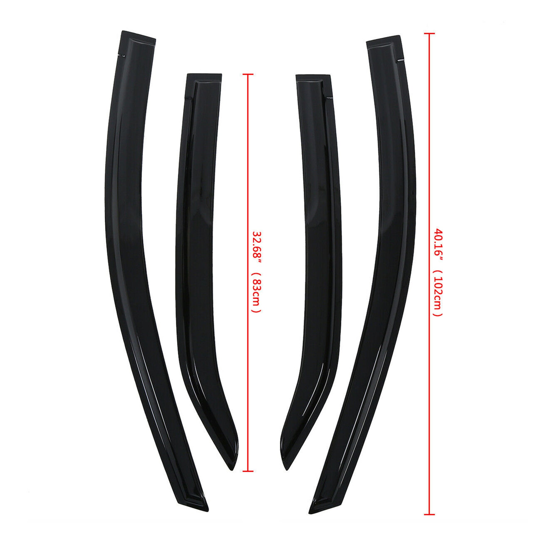 For 14-18 Toyota Corolla Sedan Tape-On Side Window Visors Rain Deflectors US Lab Work Auto