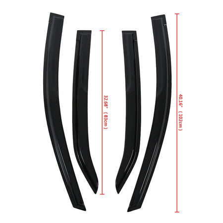For 14-18 Toyota Corolla Sedan Tape-On Side Window Visors Rain Deflectors US Lab Work Auto