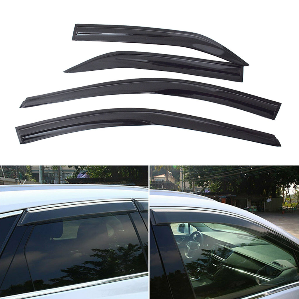 For 14-18 Toyota Corolla Sedan Tape-On Side Window Visors Rain Deflectors US Lab Work Auto
