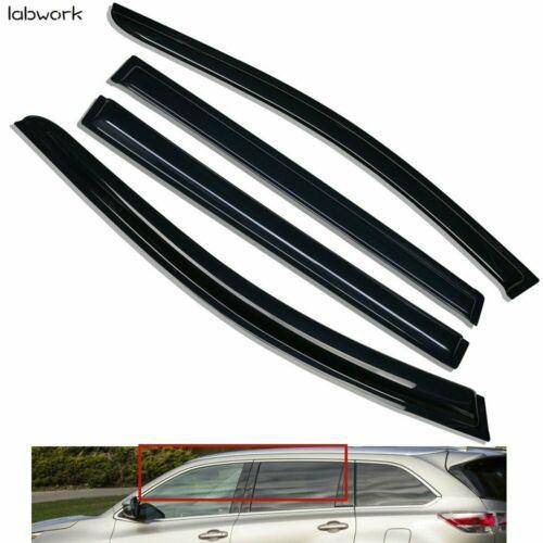 For 14-19 Toyota Highlander 4Pcs Rain Guard Vent Shade Window Visors Deflector Lab Work Auto