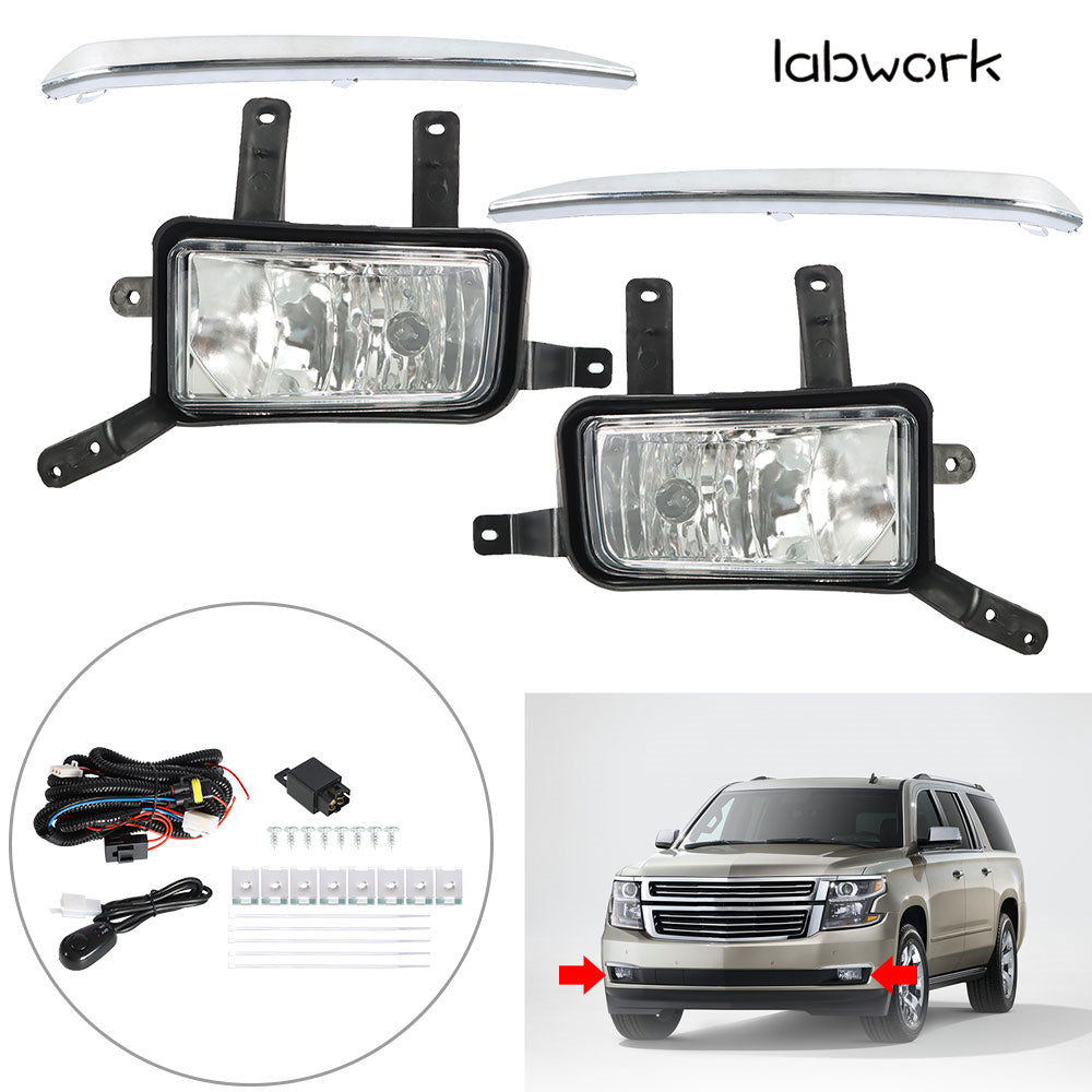 For 15-20 Chevy Suburban/Tahoe Fog Light Lamp Trim Switch Harness GM2593160 Lab Work Auto