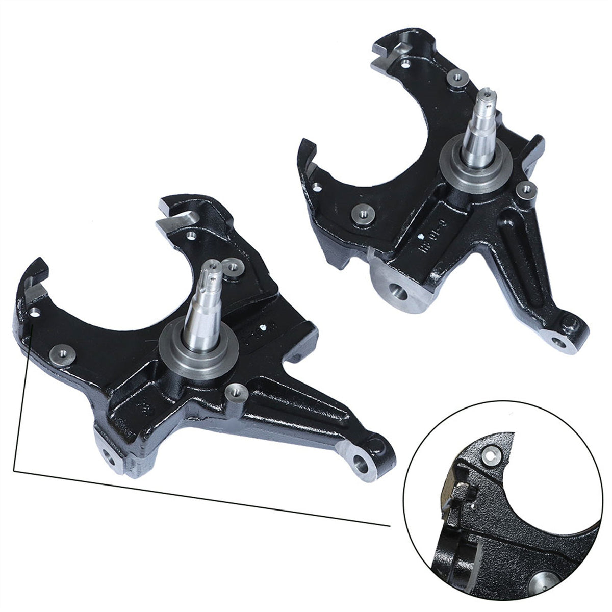 For 1973-1987 Chevy/GMC C10 2WD 1" Rotor 3" Drop Lowering Spindles Lab Work Auto 