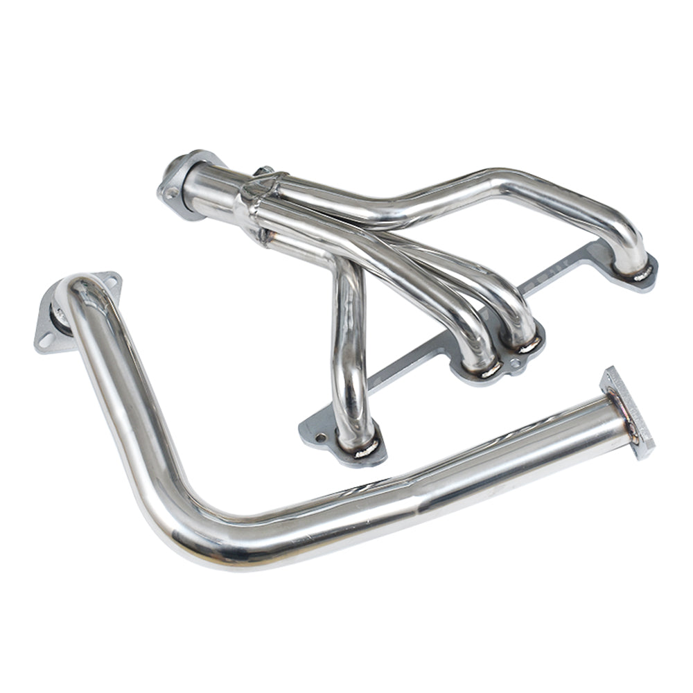 For 1991-1994 Jeep Wrangler YJ 2.5L L4 OHV Stainless Manifold Header w/ Downpipe Lab Work Auto