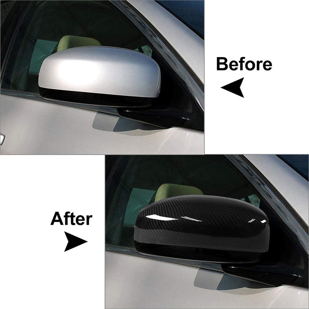 For 2003-07 Infiniti G35 Coupe Carbon Fiber Jdm Direct Add-on Mirror Cover Cap Lab Work Auto
