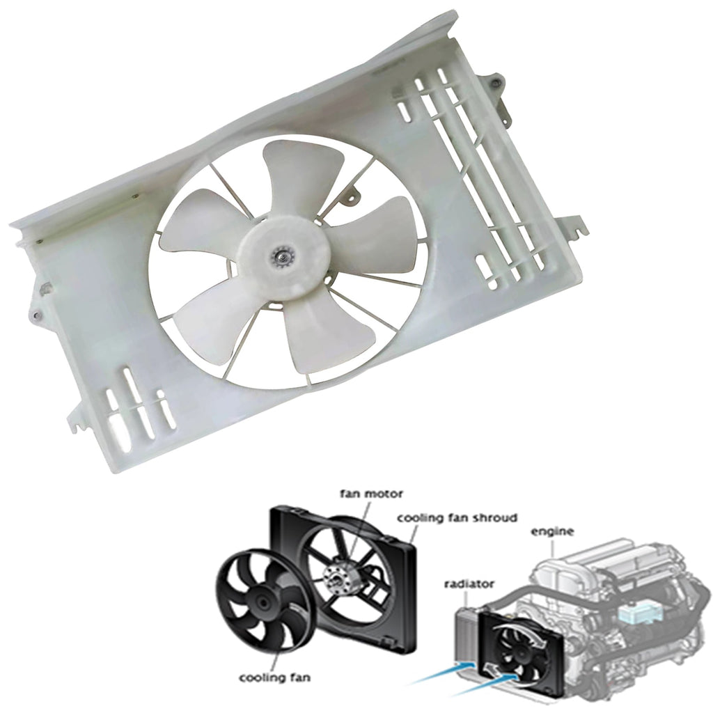 For 2003-08 Toyota Corolla Matrix 1.8L Radiator Cooling Fan & Motor Assembly Lab Work Auto