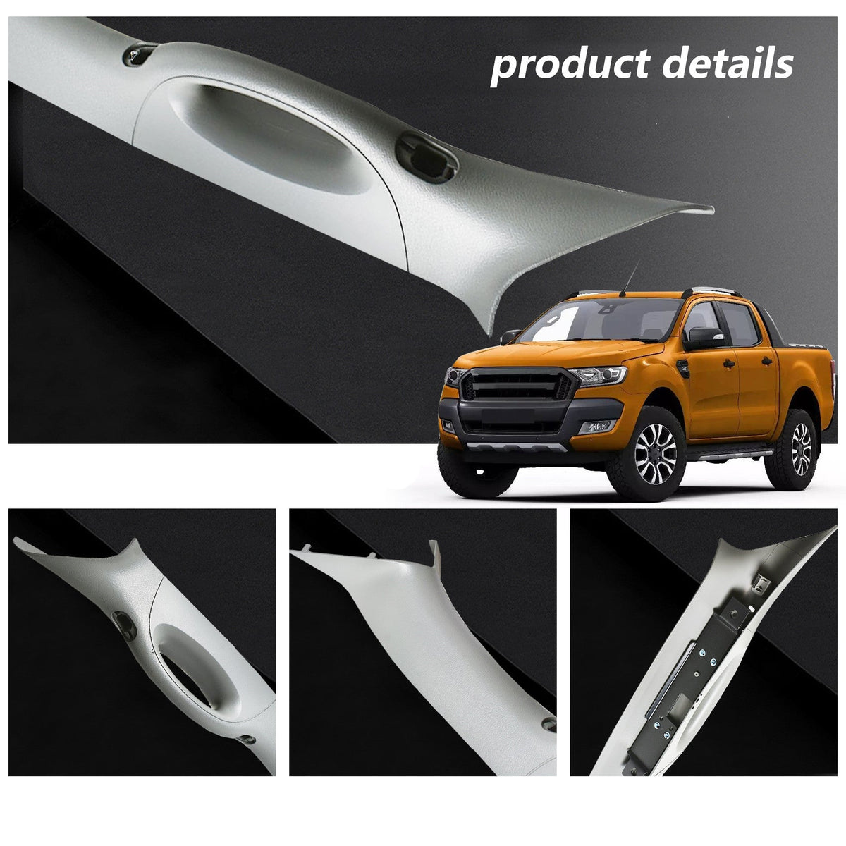 For 2004-2008 Ford F150 A Pillar RH Passenger Side Interior Grey Trim Handle Lab Work Auto