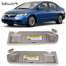 Load image into Gallery viewer, For 2006-2011 Honda Civic Left &amp; Right Sun Visor Warm Gray Visors Lab Work Auto