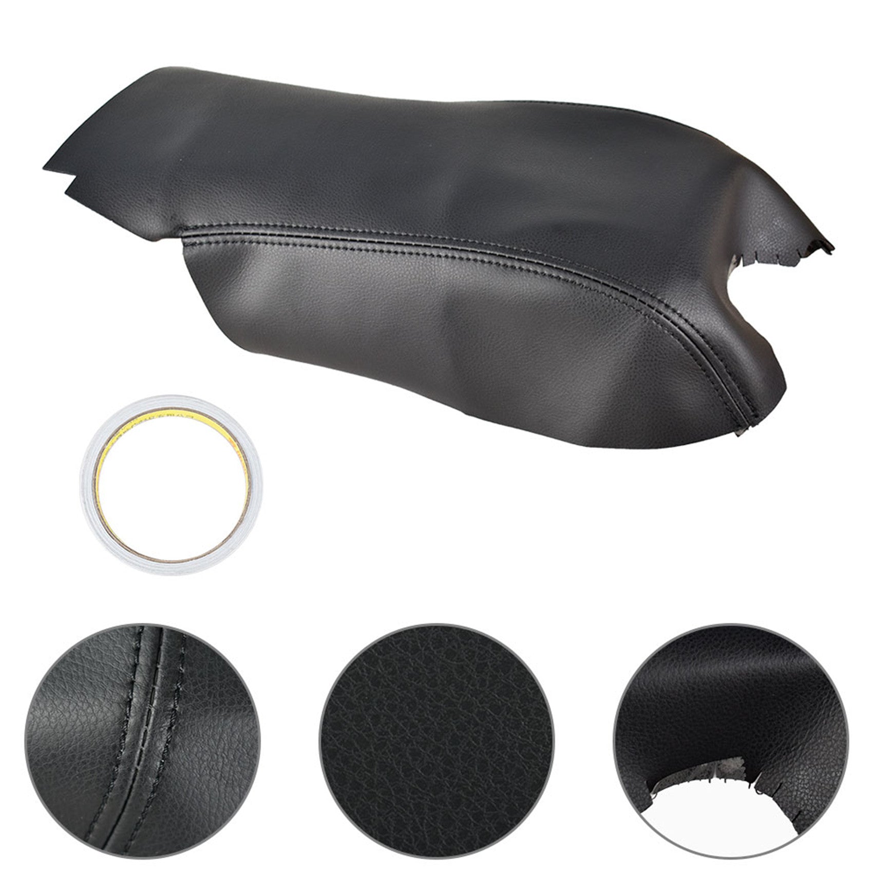 For 2006-2013 Range Rover Sport Black Leather Center Console Lid Armrest Cover Lab Work Auto