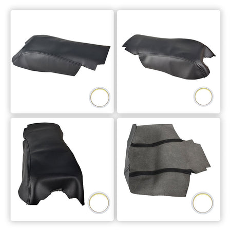 For 2006-2013 Range Rover Sport Black Leather Center Console Lid Armrest Cover Lab Work Auto