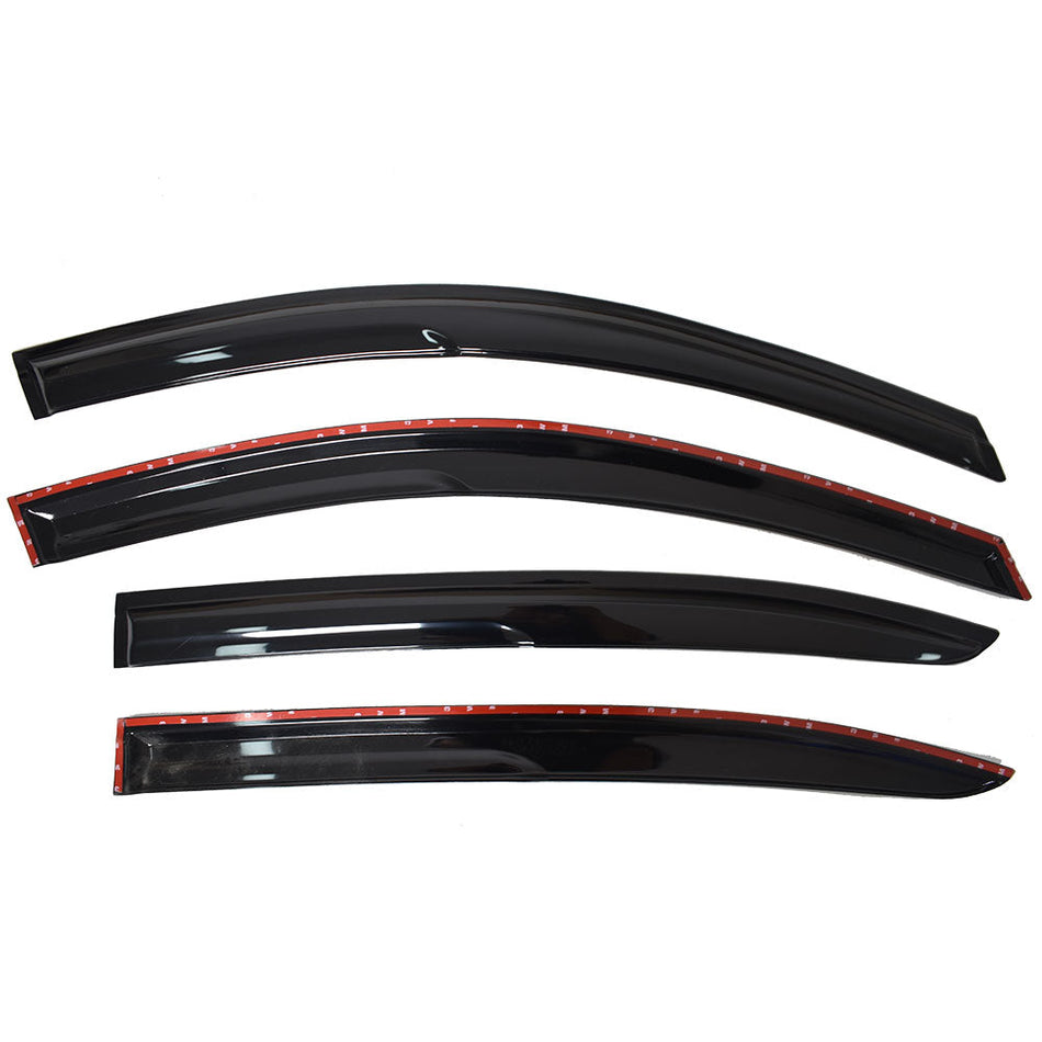 For 2008-2012 Honda Accord 4Door Sedan 3D Wavy Window Visor Gear 4pcs Lab Work Auto