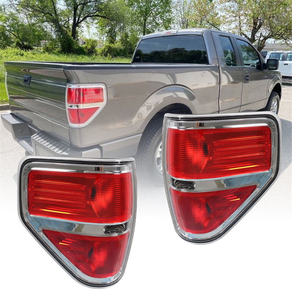 For 2009-2014 Ford F150 F-150 Brake lights Tail Lights Lamps a Pair Left + right Lab Work Auto
