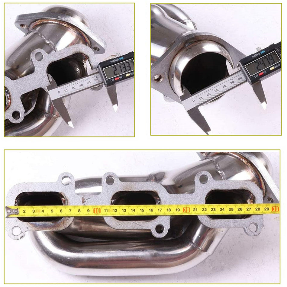 For 2012-2015 Ford Mustang 3.7 V6 Shorty Stainless Steel Header Exhaust Manifold Lab Work Auto