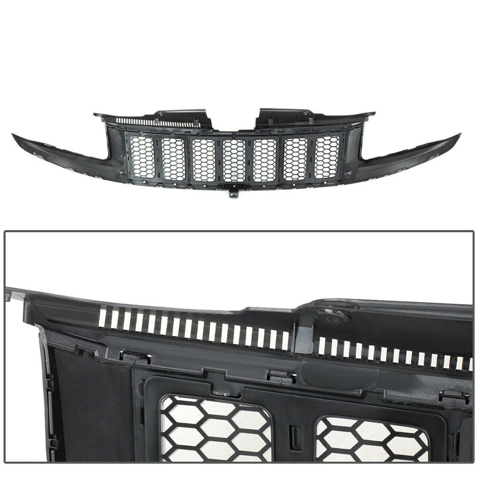 For 2014-2016 Jeep Grand Cherokee Srt8 Style Honeycomb Mesh Front Bumper Grille Lab Work Auto