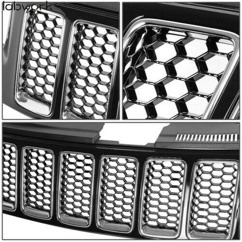 For 2014-2016 Jeep Grand Cherokee Srt8 Style Honeycomb Mesh Front Bumper Grille Lab Work Auto