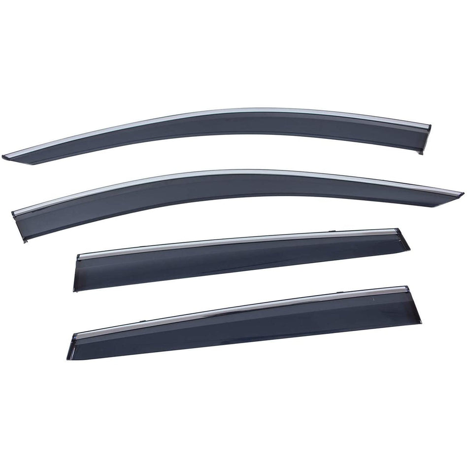 For 2017-2020 Honda  CRV CR-V Type Chrome Trim Window Visor Rain Guard Deflector Lab Work Auto