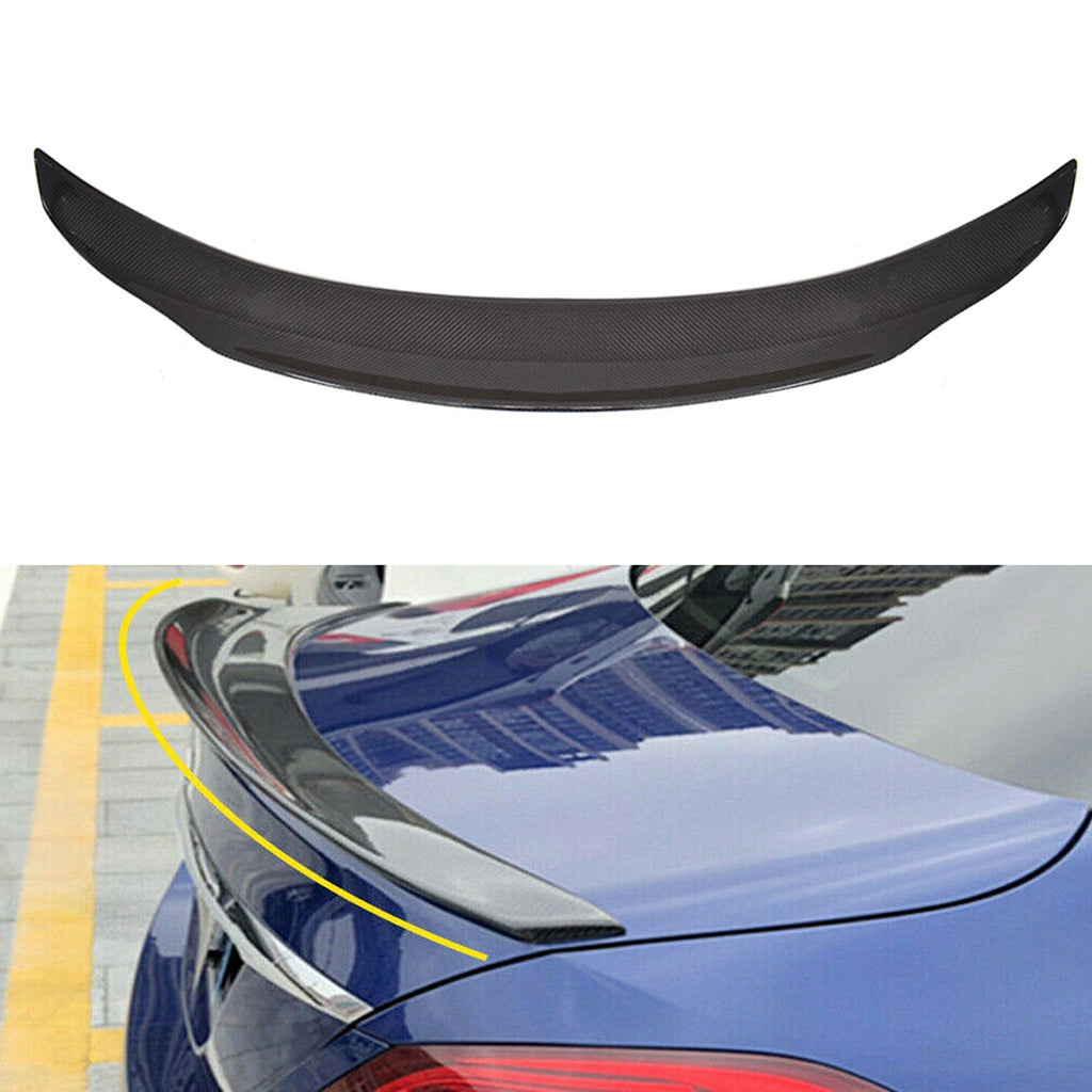 For Benz W205 C63 AMG 2015-19 Real Carbon Fiber High Kick Trunk Lid Spoiler Wing Lab Work Auto