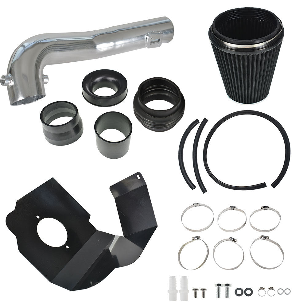 For Chevrolet Silverado 1500 5.3L 14-18 Black Cold Air Intake Kit + Heat Shield Lab Work Auto