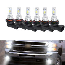 Load image into Gallery viewer, For Chevy Silverado 1500 2500 HD 2004-2006 LED Headlight Fog Light Bulbs 3 Pair Lab Work Auto